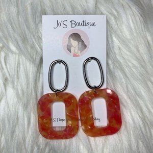 3x $12- Orange and Yellow earrings